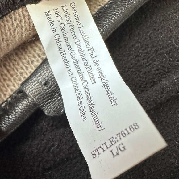 Men’s Soft Genuine Leather Gloves Size Large Cashmere Lined - Picture 6 of 9